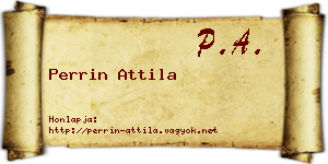 Perrin Attila névjegykártya